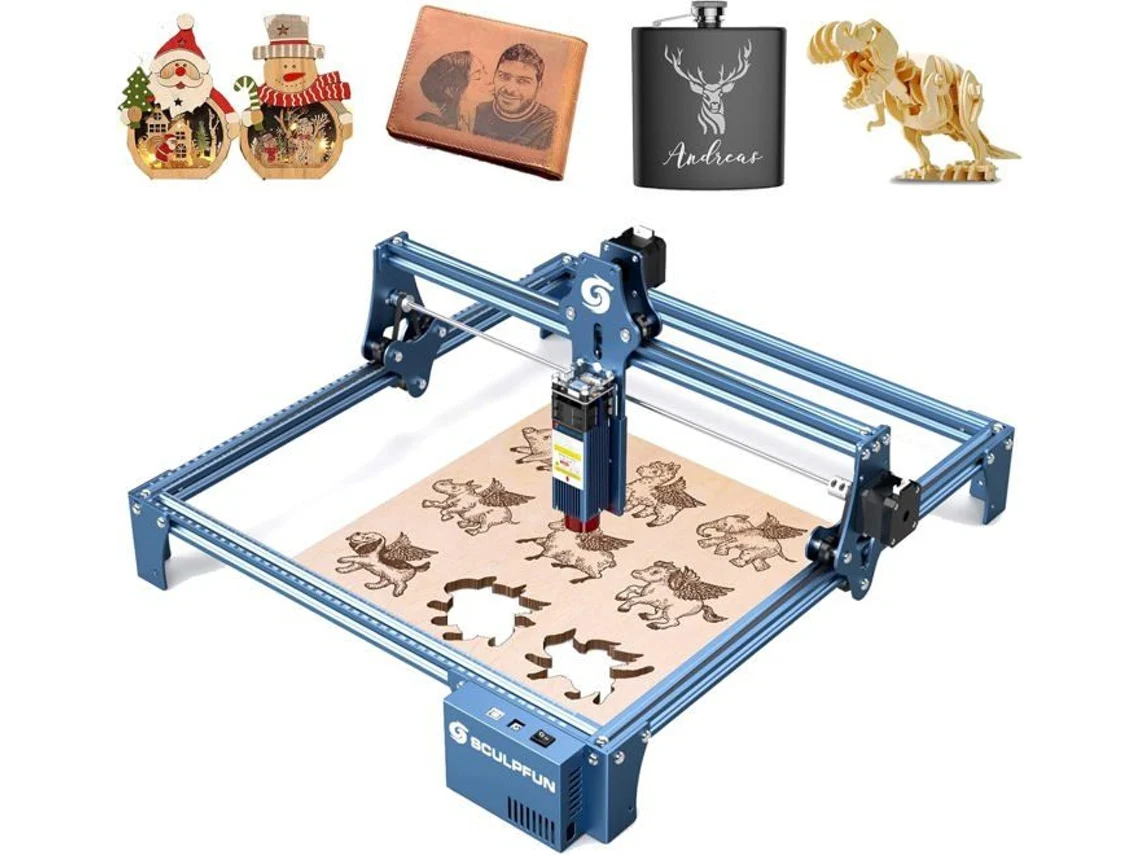 SCULPFUN S9 90W Grabador láser de metal de alta precisión Grabado y corte rápido Corte de madera de 15 mm 410 x 420 mm