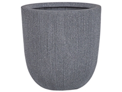 Maceta grande BELIANI Chios de Poliresina Gris 44x44x48