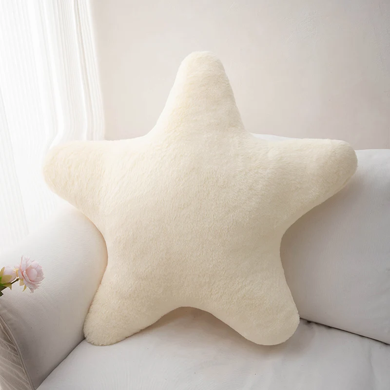 (blanco, 18 Cm) Cojín Decorativo Con Forma De Estrella, Almohada De Cama Suave Y Mullida