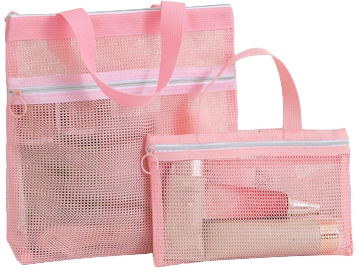 Trousse De Toilette Para Femme, Poche Portátil En Filet Maquillage