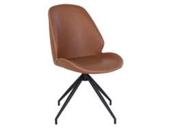 Cadeira para Sala de Jantar Gerona Castanho Vintage Couro Artificial SEDERO