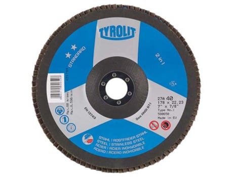 Discos Laminados Ø115Mm TYROLIT Cónico Standard 27A P40 50290164