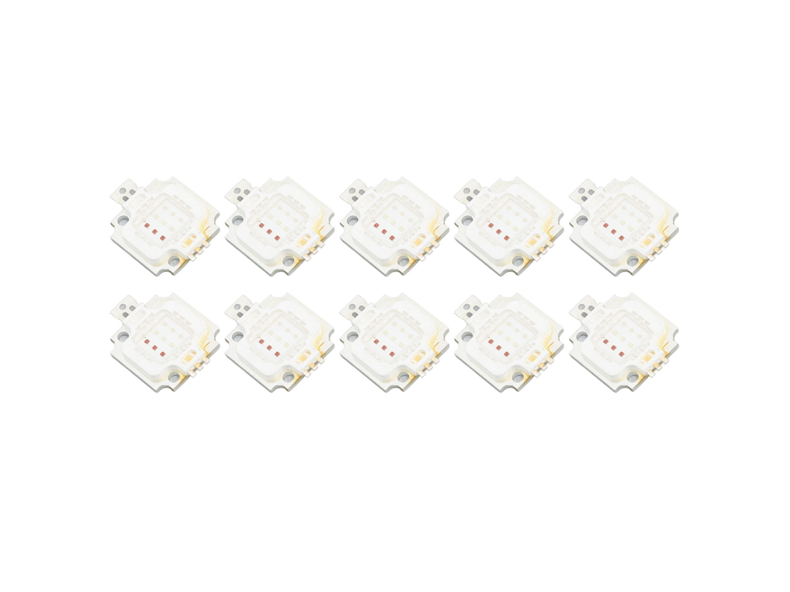 10 Unidades De Diodos Emisores Panel Luz Cob Súper Brillantes W Rgb Para Iluminación Diy