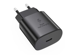 Cargador Pd 25w Ue Negro Samsung, Puerto Type-c, Compatible Pps/pd, Supercarga Y Protección Electrónica Completa