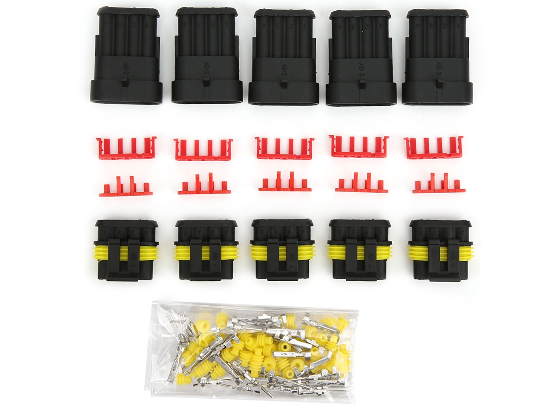 Yncm2026-5 Sets Conector Impermeable Coche Amp 1.5 Macho Hembra 4p 5p 6p Conector Eléctrico Automotriz