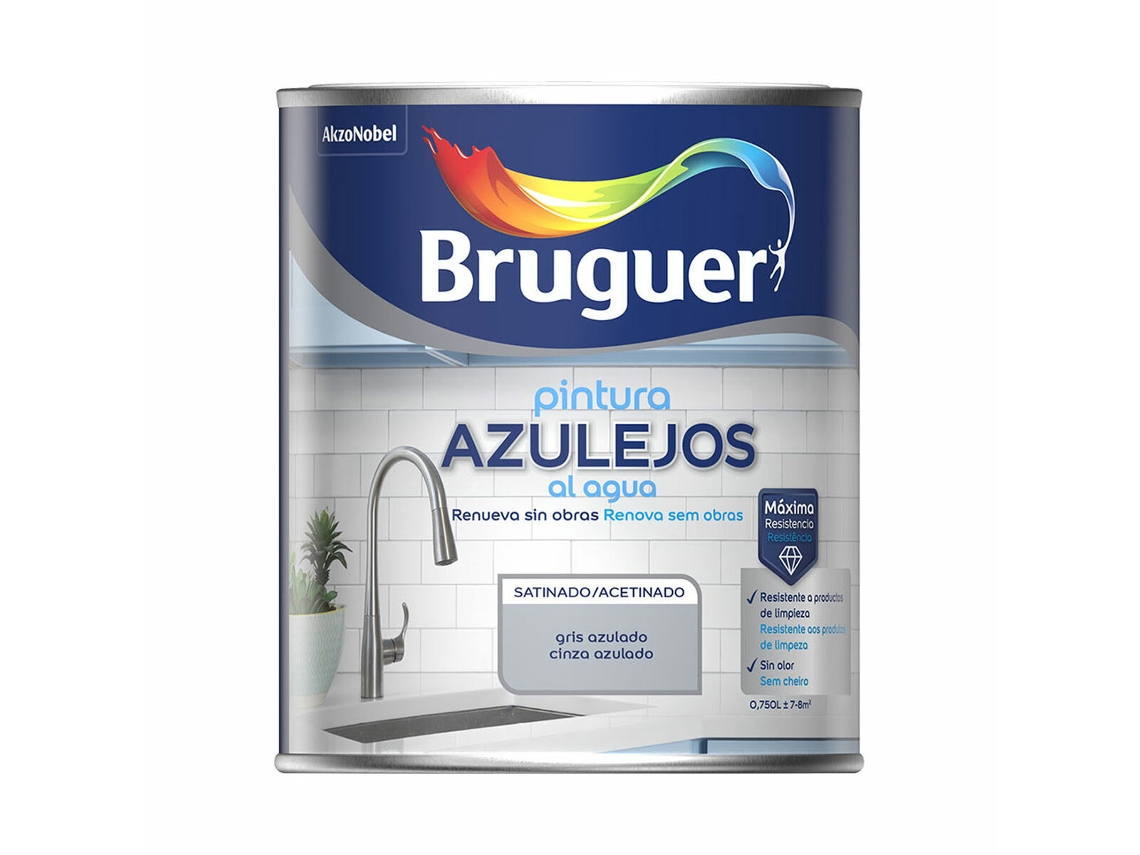 Pintura Bruguer Gris 750 Ml Baldosa Y Azulejo