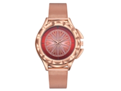 Elegante Reloj De Pulsera De Cuarzo Para Mujer Con Diamantes De Imitación Y Correa Ajustable (rojo).