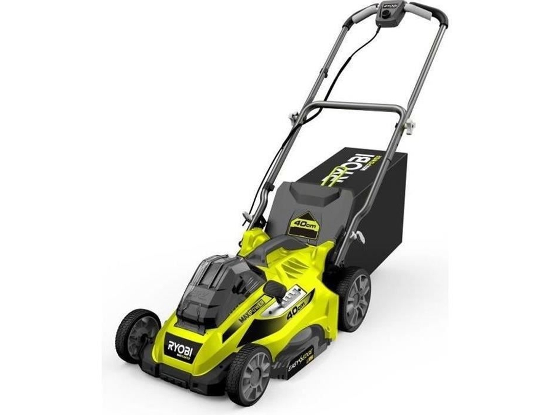 Cortador de grama sem fio RYOBI MAX POWER 36V Power Assist™ - corte Ø 40 cm - coleta e mulching - 1 bateria 36V 5,0 Ah e 1 carregador