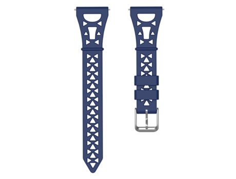 Correa de Silicona diseño de torre 22mm para Samsung Galaxy Watch3 45mm/Gear S3/Huawei Watch GT 3 Pro - azul medianoche