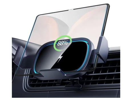 Soporte Coche Carga Rápida Teléfono Salida para Apple CHRONUS Negro