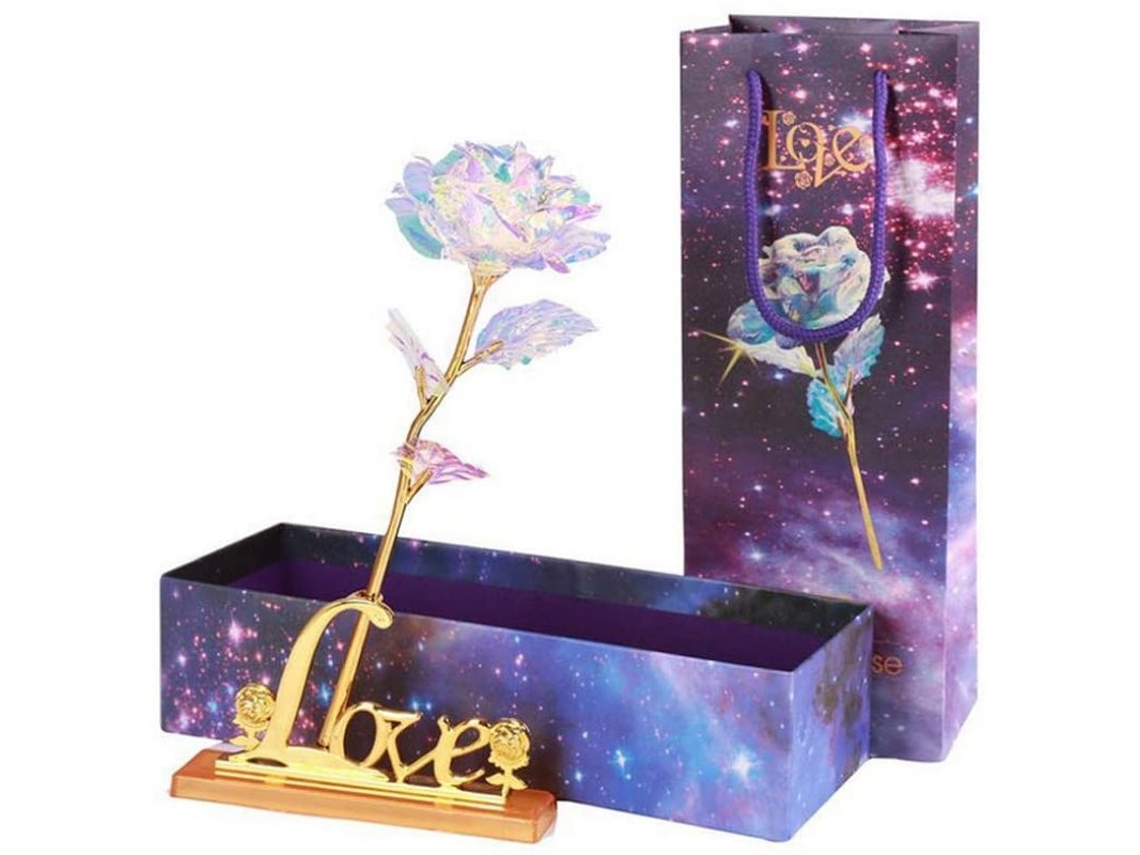 VVJIJILLY Galaxy Rose, Decoração Plástica Romântica Com Flor De Ouro 24k Para Dia Dos Namorados, Casamento, Noivado, Dia Das Mães, Aniversário E Natal