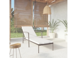 Tumbona de jardín con cojín de mimbre negro PE DKD HOME DECOR