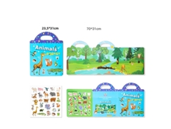 (estilo 1) Libro De Pegatinas Reutilizables Para Niños Con Un Juego De Rompecabezas De Bricolaje Gratuito, Adecuado Para Niños.