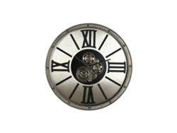 Reloj de pared, metal, cristal, color champán, 80x10x80cm ALEXANDRA HOUSE LIVING