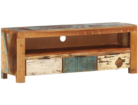 Mueble para la televisión VIDAXL Marrón Madera reciclada (110x30x40 cm)