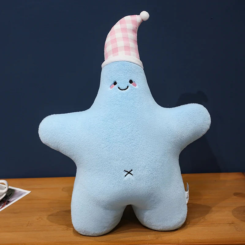 Cojín/almohadón Con Forma De Estrella De Mar Adulta (azul, 35 Cm De Ancho, 45 Cm De Alto)