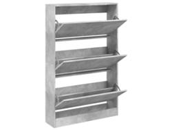 Maison Exclusive - Zapatero De Madera De Ingeniería Gris Hormigón 80x21x125,5 Cm