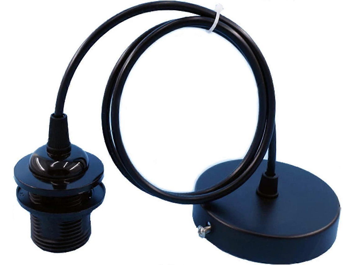 Rebe-soporte De Lámpara Colgante E27, Accesorios De Luz Colgante E27 Con Cable De 1m (negro)