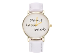 Reloj De Cuarzo Unisex Con Correa De Cuero Pu Casual Zhoulianfa (blanco)