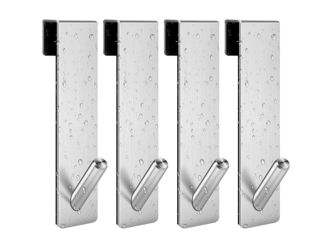 Ganchos para puertas de ducha, ganchos para puertas traseras sobre puertas de vidrio Jortmrd