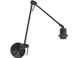 Aplique Haia Brazo Articulado Sin Pantalla 1Xe27 C.13Xl.94Xalt.Reg.Cm Negro FERRIMEX