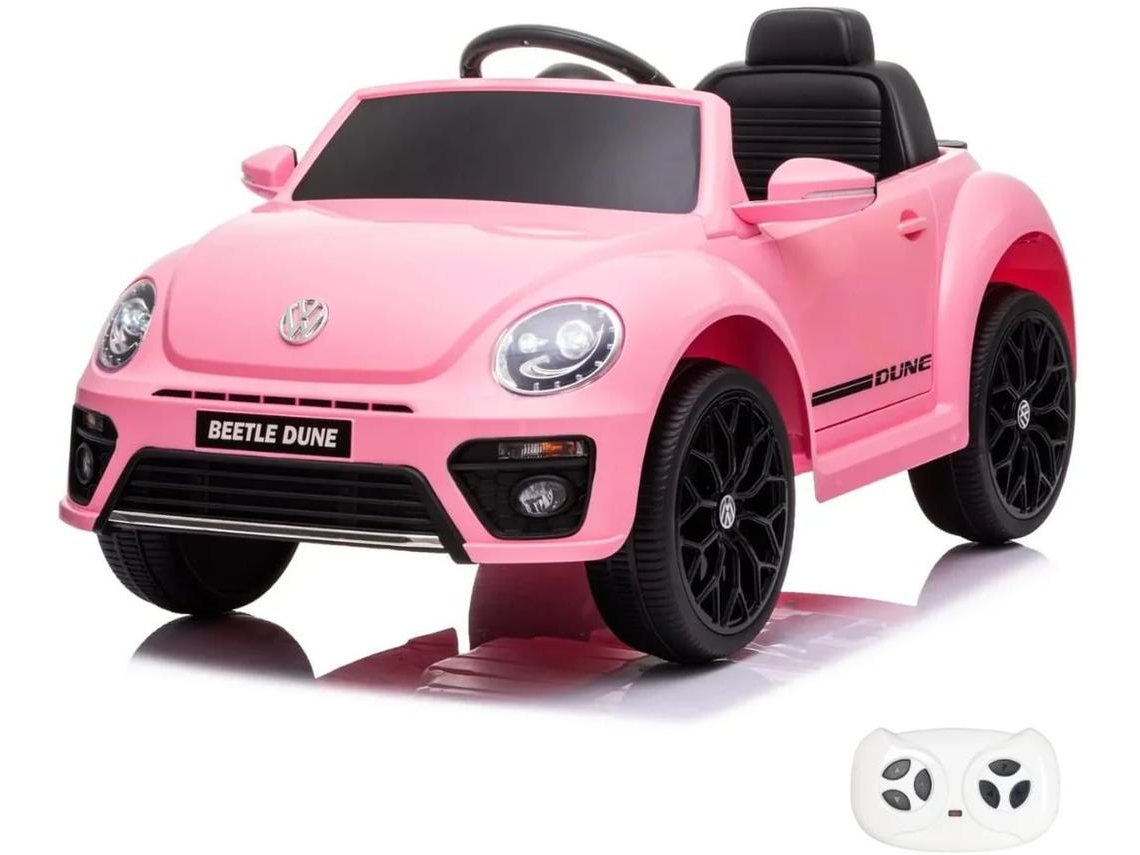 Vehículo Eléctrico Para Niños - Volkswagen Beetle 12v - 1 A 4 Años - Rosa