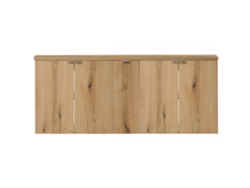 Mueble bajo lavabo Newport mural con 5 puertas 140x60x40 cm MDF - Roble