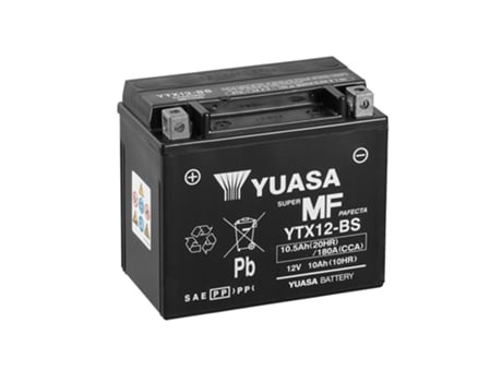 Batería de moto YUASA YTX12-BS 12V 10AH