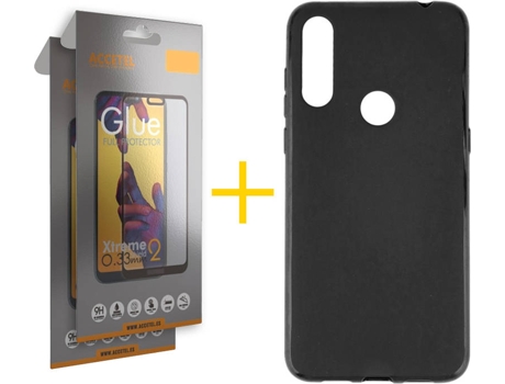 Carcasa + Protector Alcatel 1S 2020 SKYHE Lisa Negro 80686
