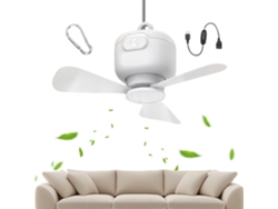 Ventilador De Techo A Batería | Ventilador De Camping Con Control Remoto Inalámbrico, Soplador De Ai