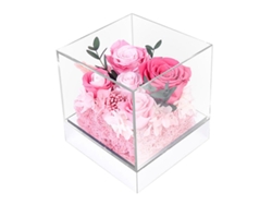 Decoración de flores eternas con rosas secas para regalos de Navidad y cumpleaños para familiares y amigos. JEIIBRZUI