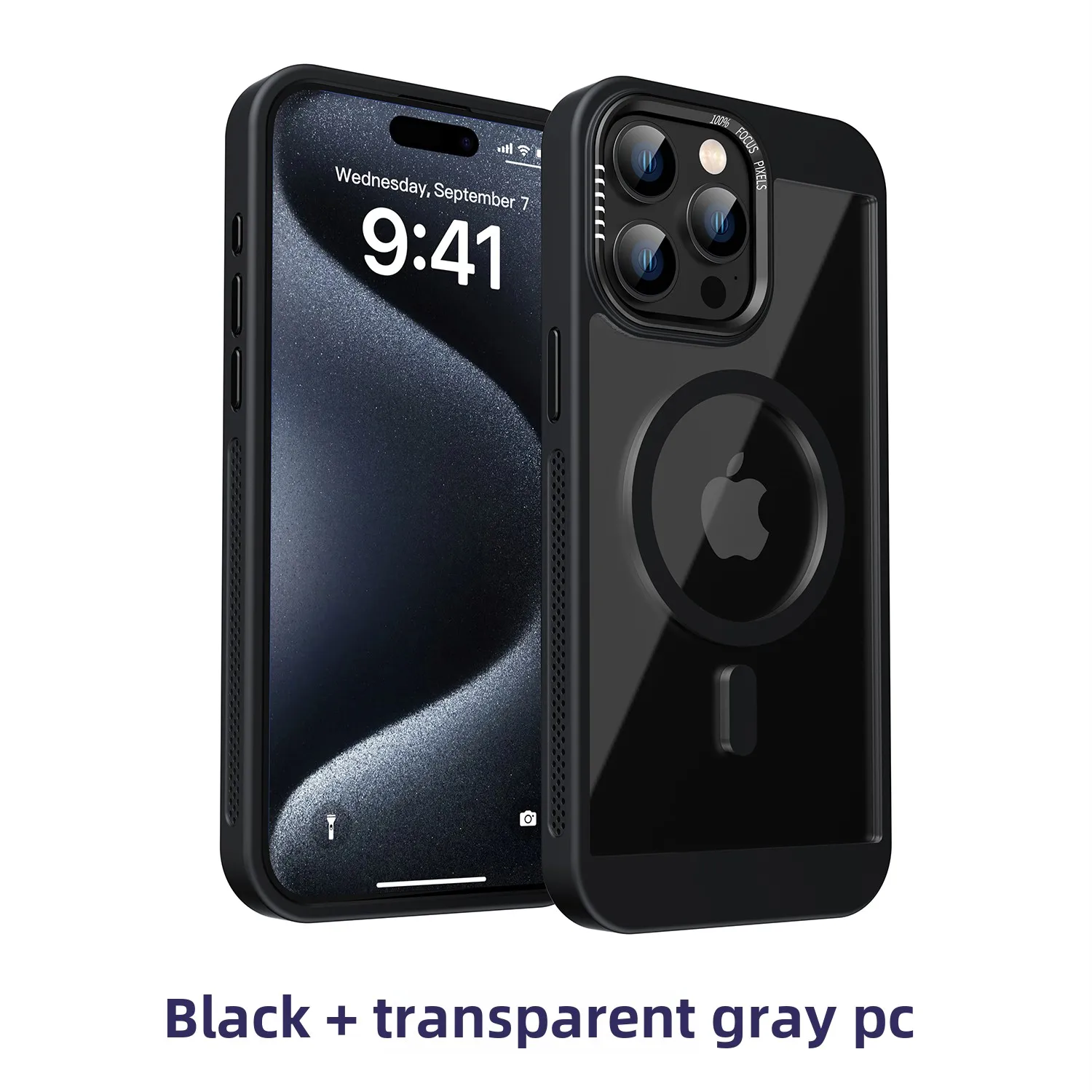(iphone 13 Pro Max, Negro) Funda Protectora De Acrílico Translúcido, Compatible Con El Sistema De Fijación Magnética Magsafe.
