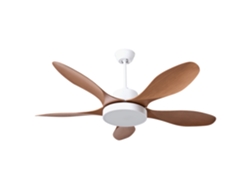 Ventilador De Teto Com Luz Barbet Com Comando Remoto Led Castanho Claro