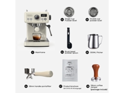 Cafetera con espuma de leche y temperatura regulable