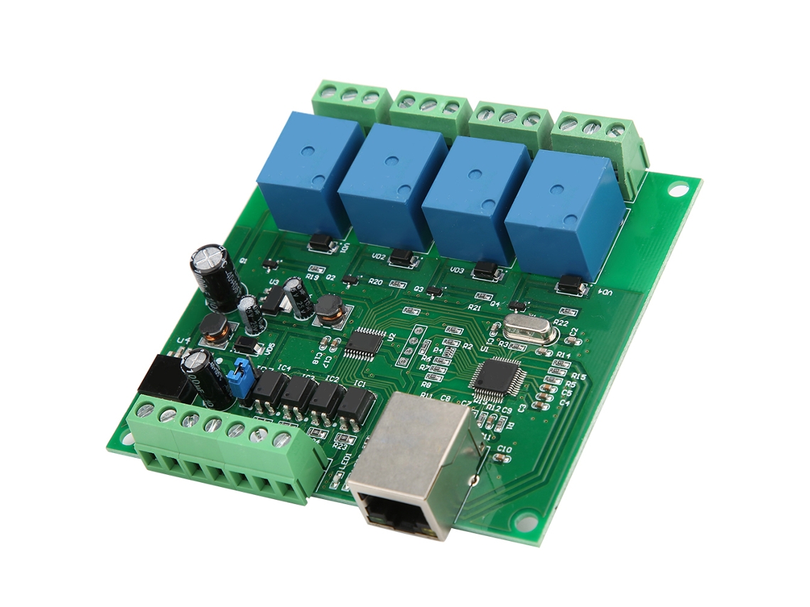 Relé De Red 4 Canales 12v Disparo De Nivel Bajo Accesorio Eléctrico Con Memoria De Datos Automática