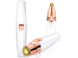 Depilación facial para mujeres, recortadora de cejas recargable y depilación indolora 2 en 1, afeitadora eléctrica con luz LED incorporada para labios.