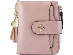 Cartera morada para mujer con tarjeteros