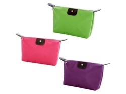 Juego De 3 Pequeñas Bolsas De Viaje - Estuche Organizador Impermeable, Rosa, Morado Y Verde Lima