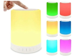 Altavoz Bluetooth Luz Nocturna Altavoz Led Sensor Táctil Estéreo Y Control De Luz Nocturna Lámpara De Cabecera Lámpara Regulable Yizhood