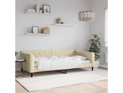 Sofá Cama Sin Colchón Tela Crema 100x200 Cm