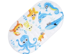 Alfombrilla Baño Infantil Antideslizante 39x69cm Con Ventosas Pvc Goma
