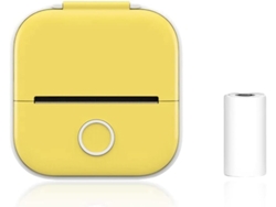 Mini Impresora Portátil De Bolsillo De Plástico Amarillo, Calidad Superior.