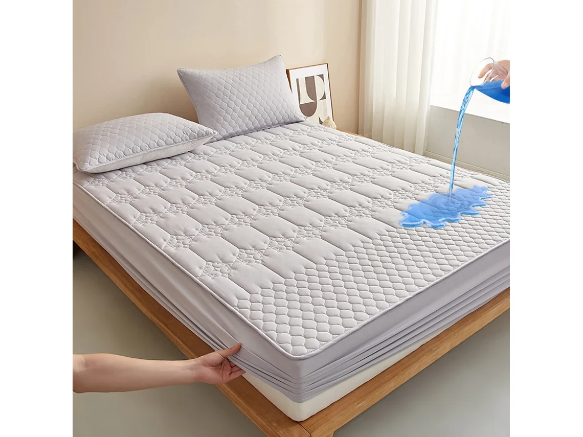 Protector De Colchón Impermeable Y Transpirable Lavable A Máquina Para Colchones De 5 A 28cm De Grosor (gris/200×220cm) Digitallab