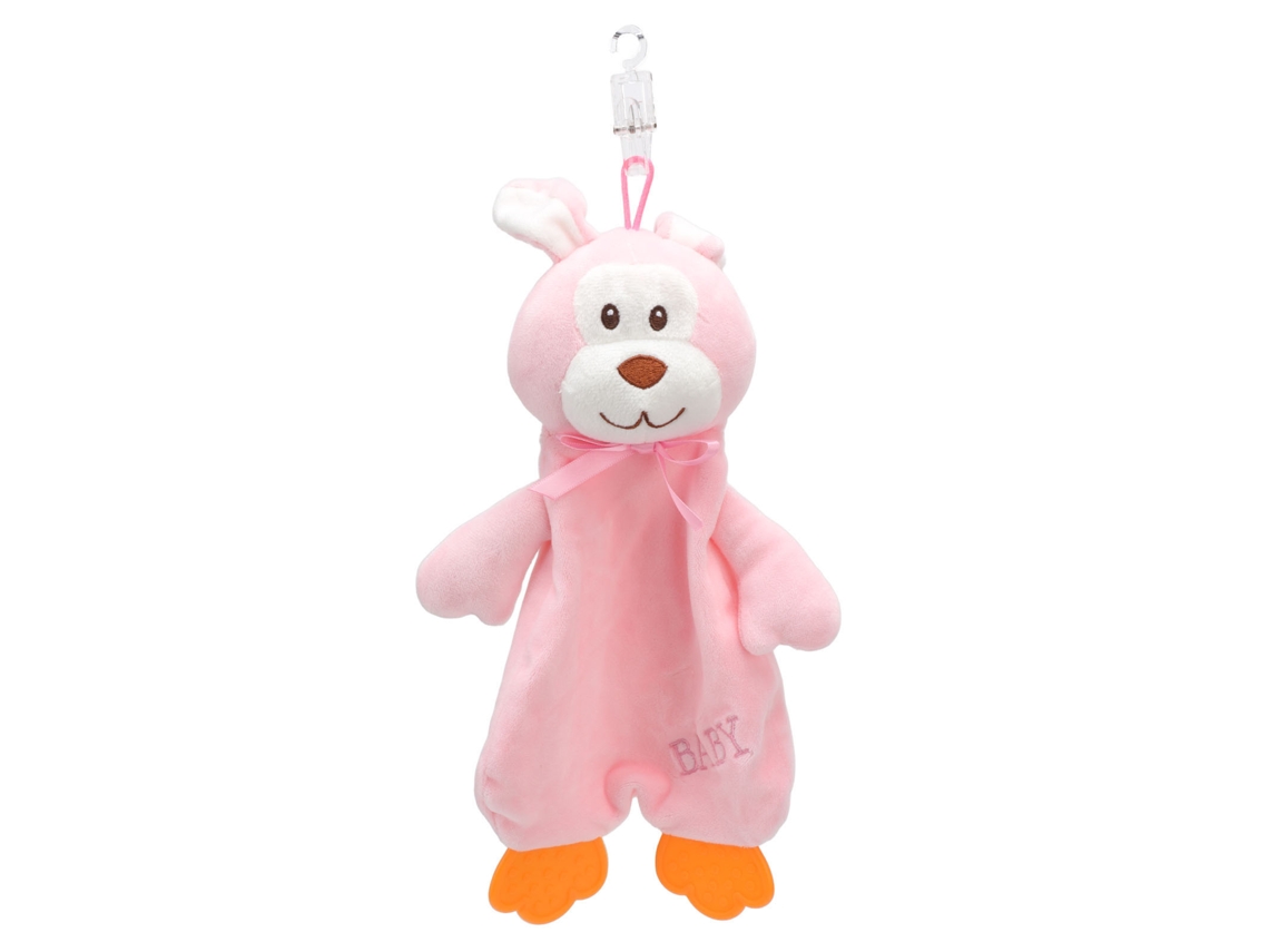 Manta de seguridad para bebé con diseño de conejo rosa, suave y colorida, toalla multifuncional para bebés mayores de 3 meses.
