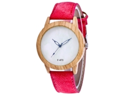 Reloj De Cuarzo Para Mujer Zhoulianfa Con Correa Vaquera, Estilo Ejecutivo - Rojo F 473n