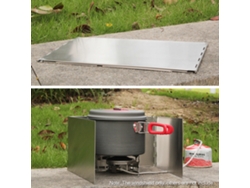 Paravientos Para Hornillo De Camping, Plegable, De Acero Inoxidable, Para Cocinar Al Aire Libre.