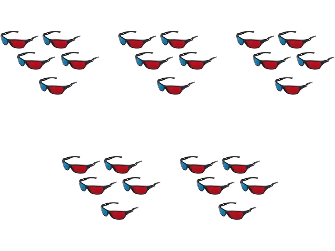 Gafas De Visión 3d Anaglifas Dimensionales Rojas Y Azules 25x Para Tv, Películas Y Dvd