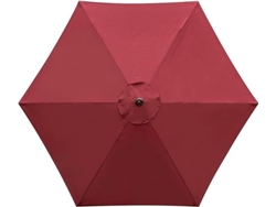 Funda de repuesto para sombrilla de patio de 2 m de diámetro y 6 varillas, color rojo Siurn