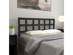 Cabecero De Cama Madera Maciza De Pino Negro 165,5x4x100 Cm