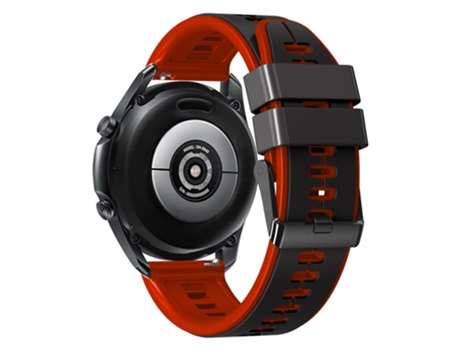 Correa de Silicona dos colores 22mm para Huawei Watch Buds/GT 3 SE/GT 3 Pro 46mm - negro/rojo